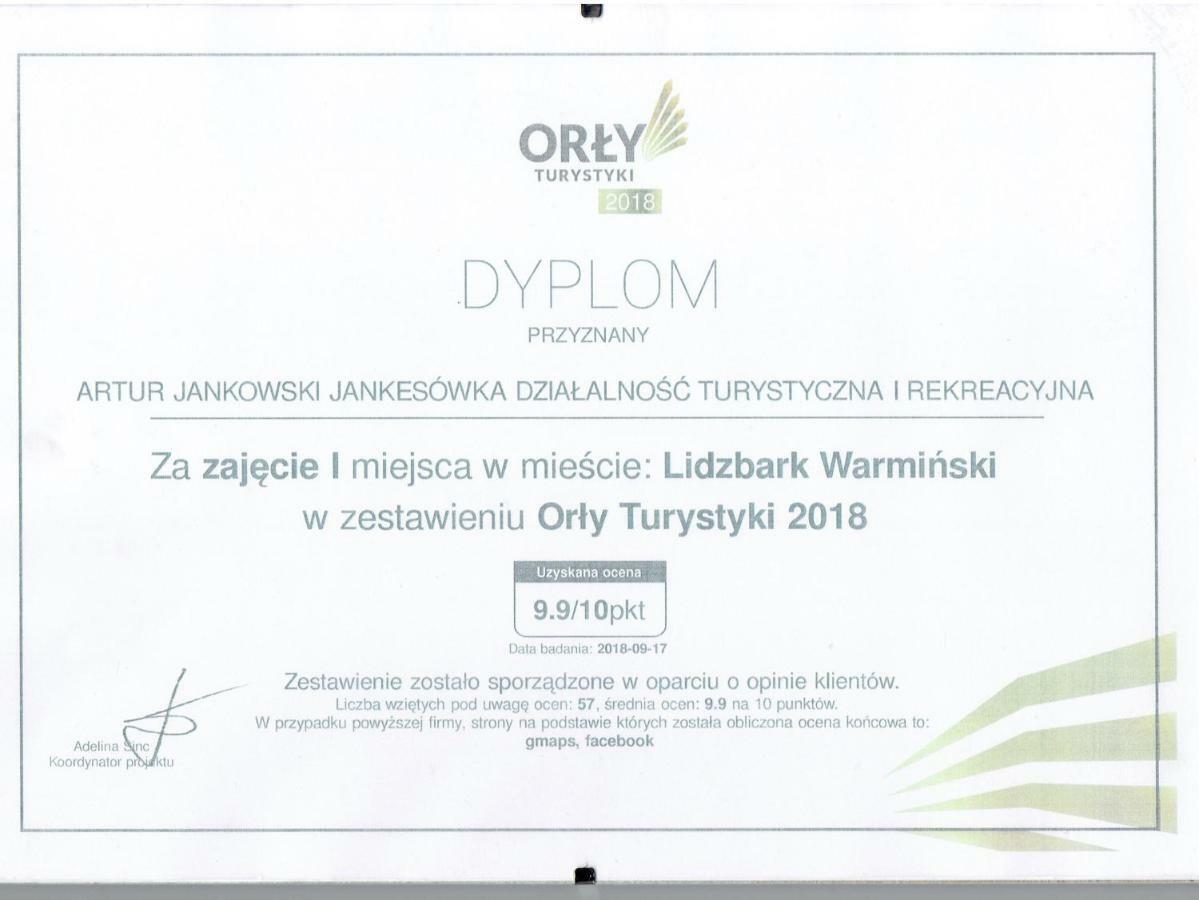 Gospodarstwo Agroturystyczne Rowerowa Przystan "Jankesowka" Lidzbark Warmiński Esterno foto